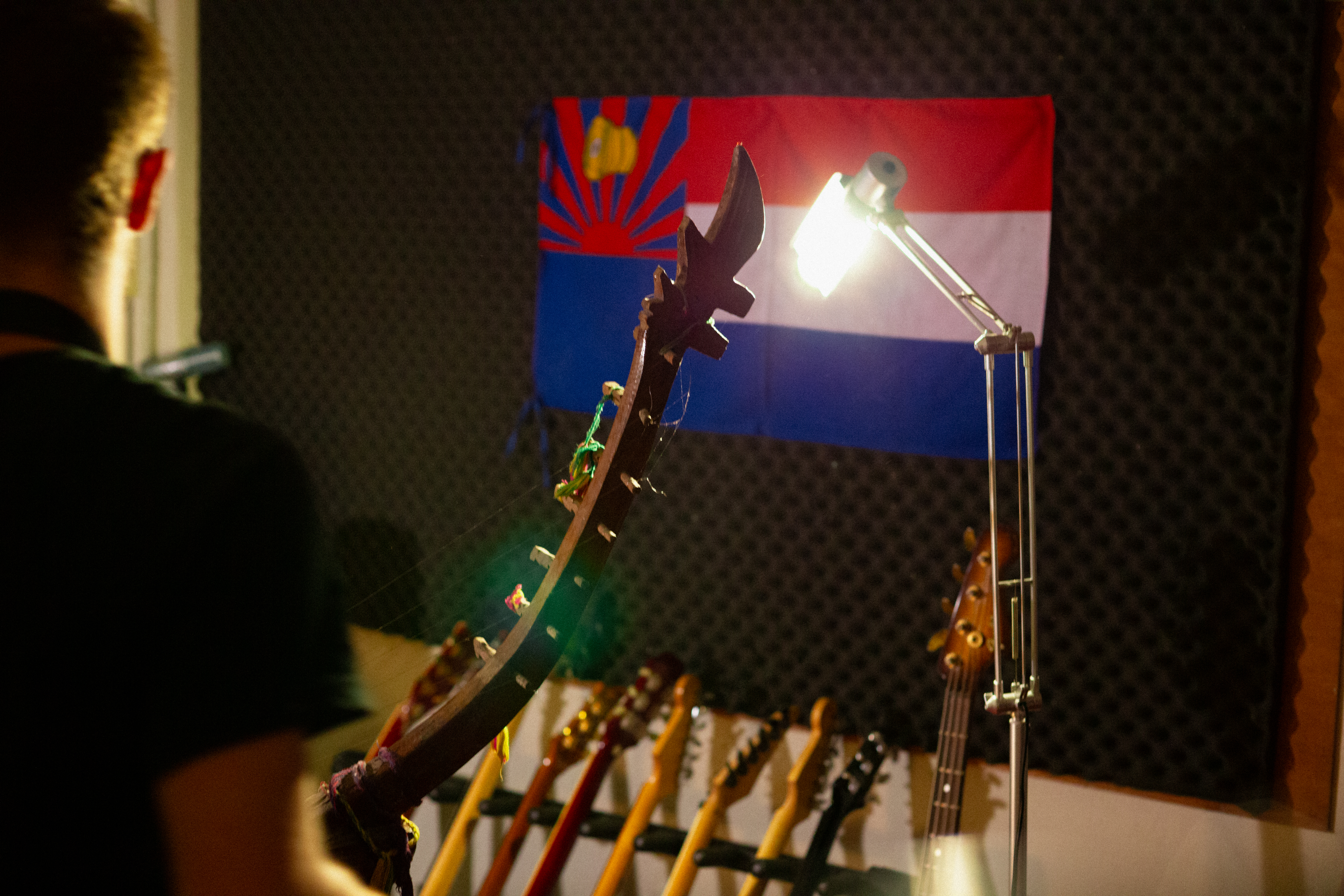 Eh Klo Moo in his studio